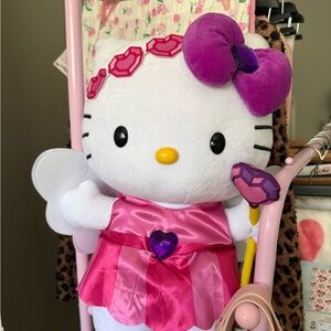 Hello Kitty Plush Valentine’s Greeter In Pink Dress and Purple Bow